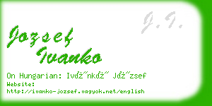 jozsef ivanko business card